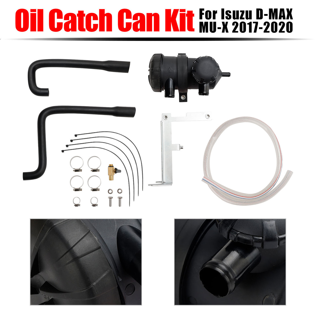 Oil Catch Can Kit OS-PROV-25 For Isuzu D-MAX MU-X 2017-2020 3.0L TD