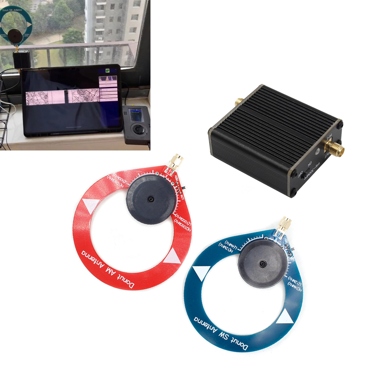 High Impedance Amplifier for SDR Walkie Talkie HackRF One Donut AM MW/SW Antenna