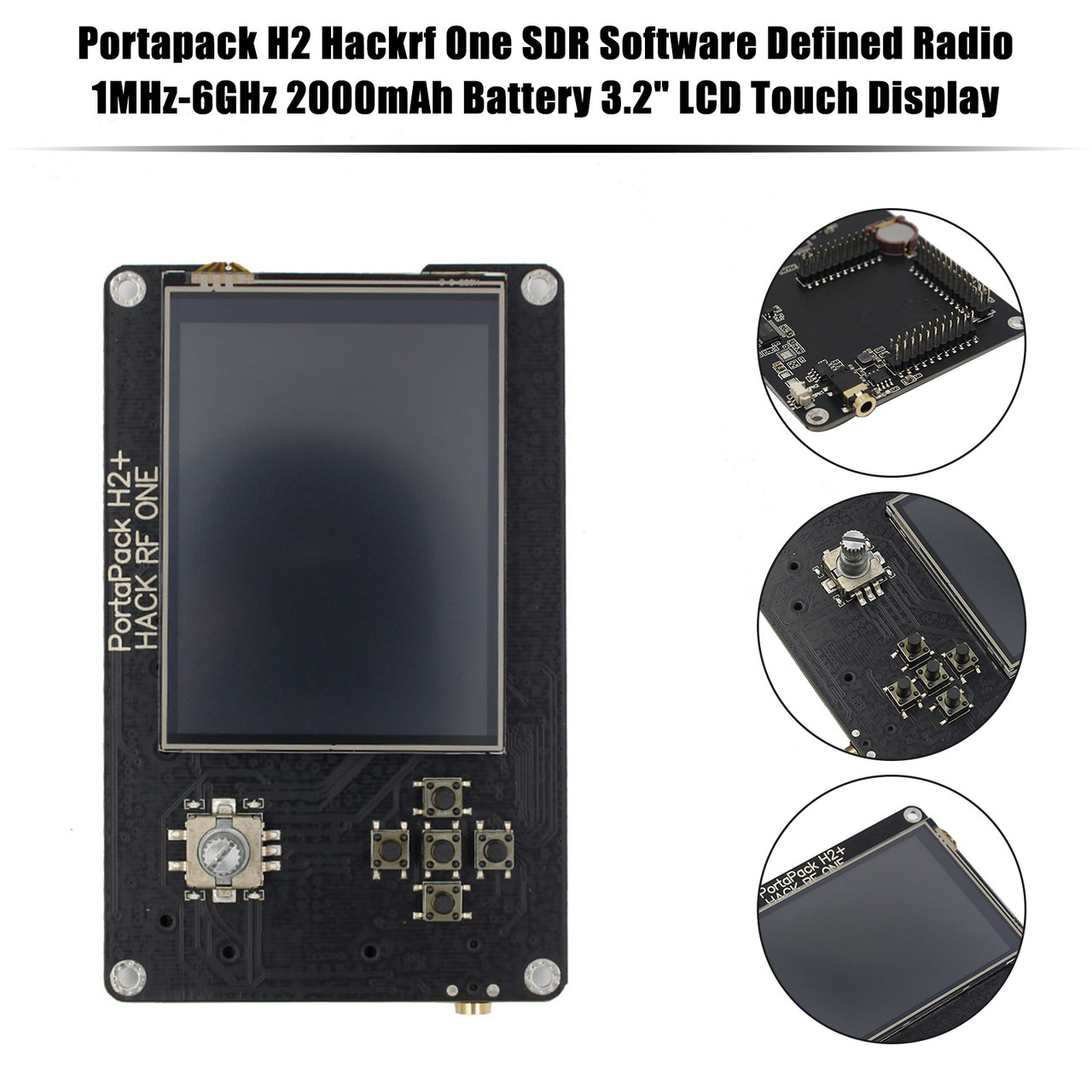 Portapack Hackrf One SDR Software Defined Radio 1MHz-6GHz 3.2" LCD Touch Display