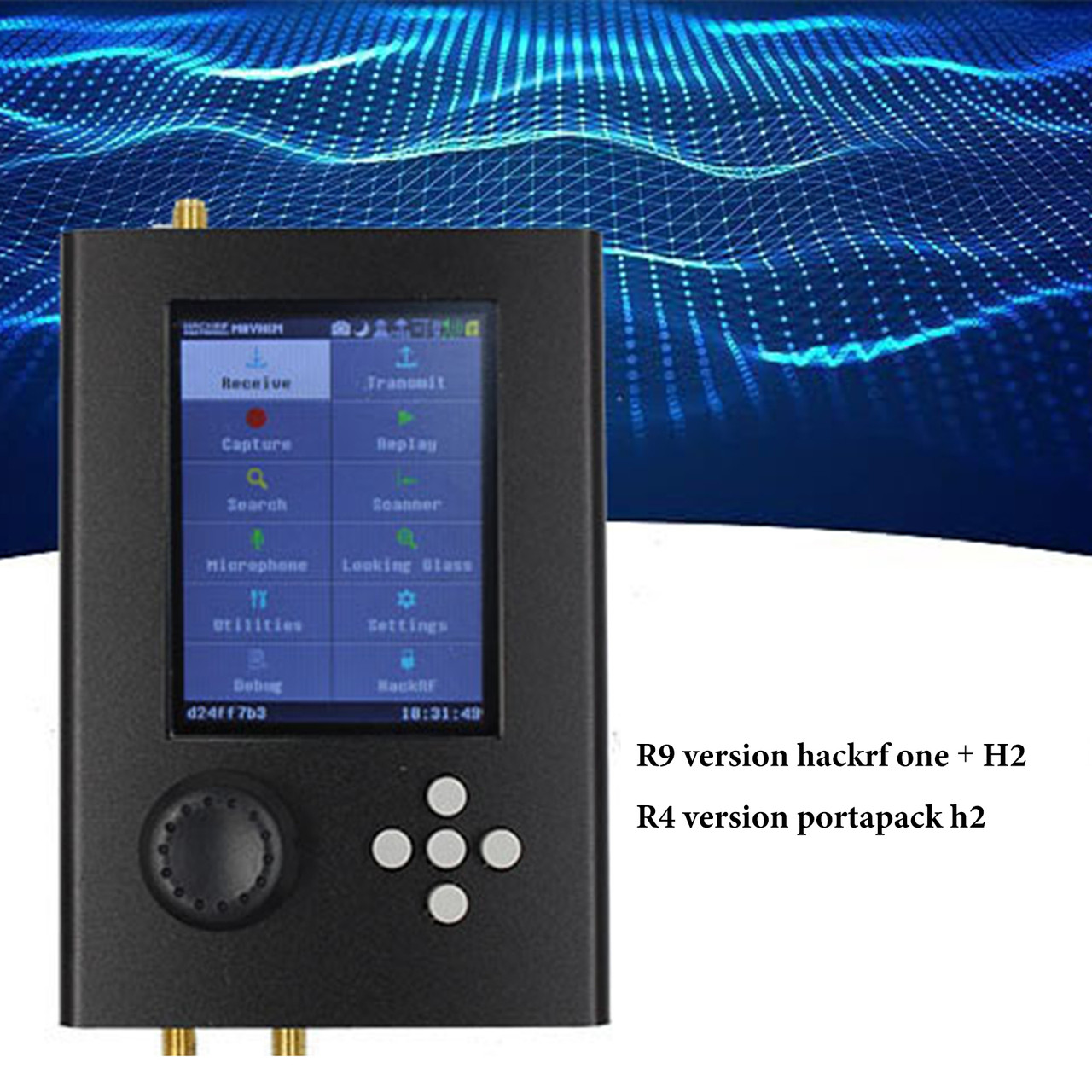 Upgraded HackRF One Portapack H2 1MHz-6GHz SDR Software Defined Wireless Black
