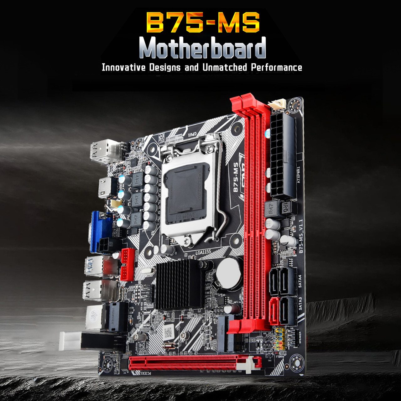 B75-MS Motherboard LGA 1155 Support 2*DDR3 USB3.0 SATA3 NVME WIFI Bluetooth