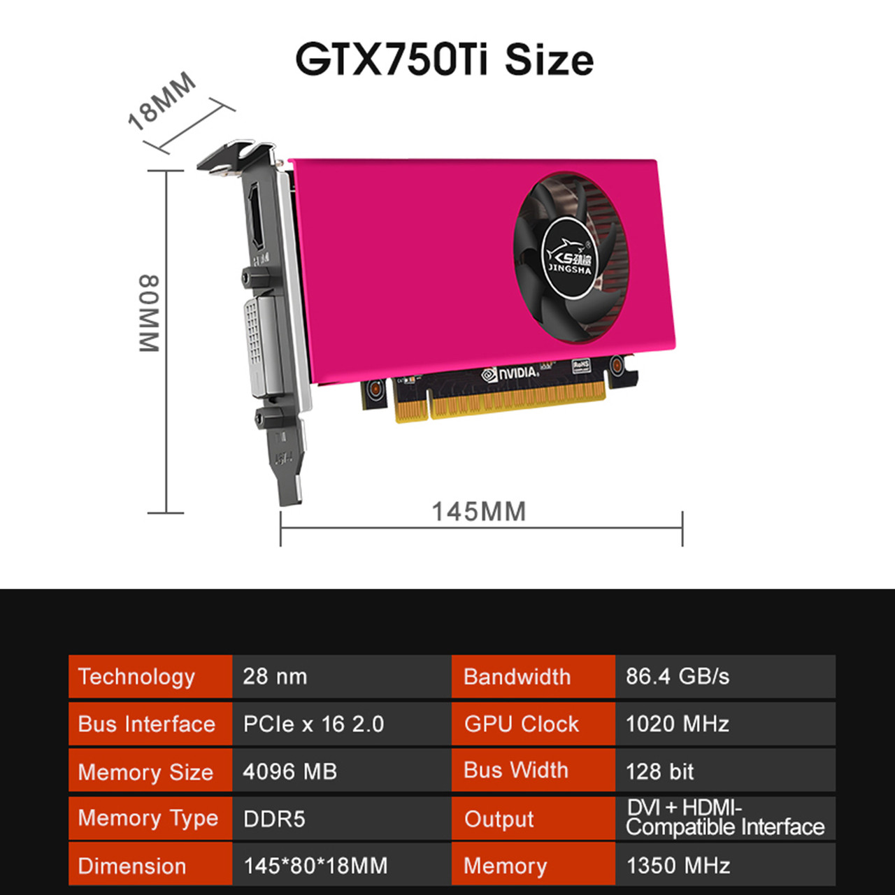 GTX750 TI DDR5 4G Independent Graphics Card Computer Desktop Knife Card HDMI