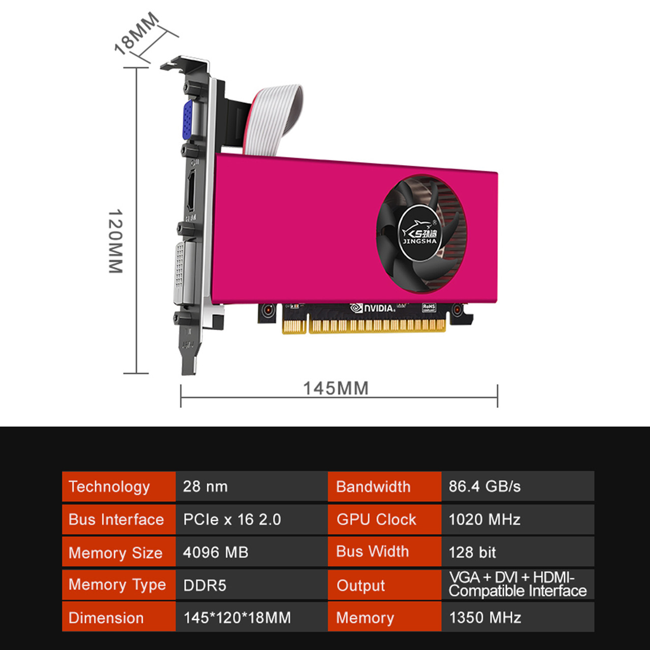 GTX750 TI DDR5 4G Independent Graphics Card Computer Desktop Knife Card HDMI