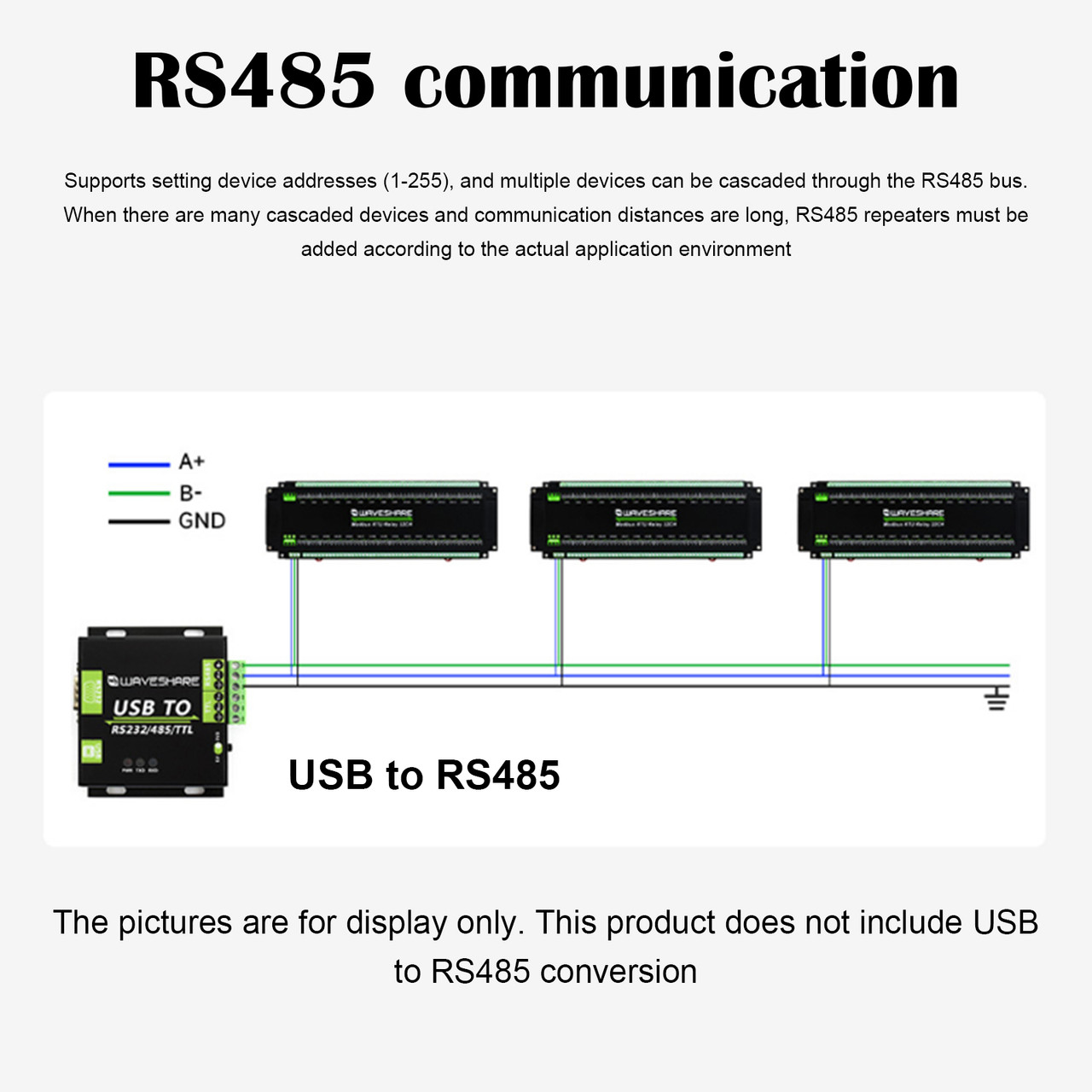 32-channel RS485 Interface Relay Module Multiple Isolation Protection Circuits
