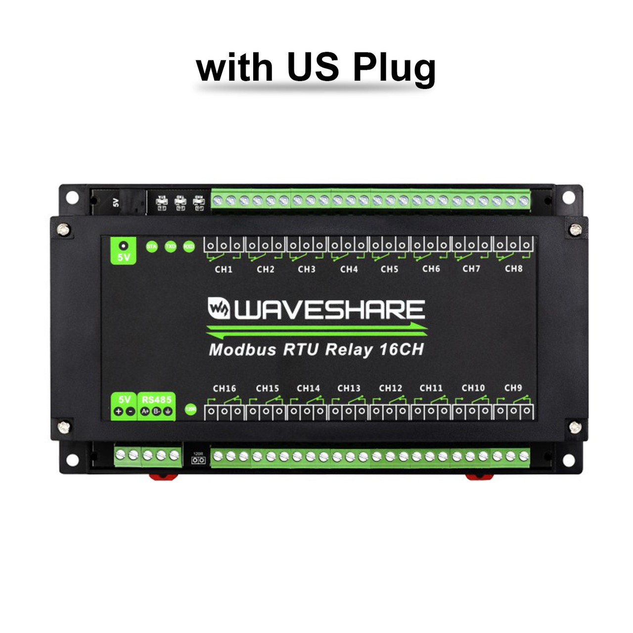 16-channel RS485 Relay Module Multiple Isolation Protection Circuits US Plug