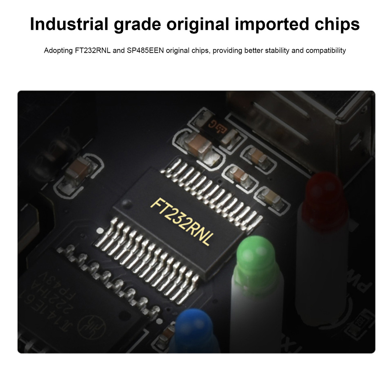 Industrial-Grade Isolated Converter USB to RS485/RS422 Multi-Protection Circuits
