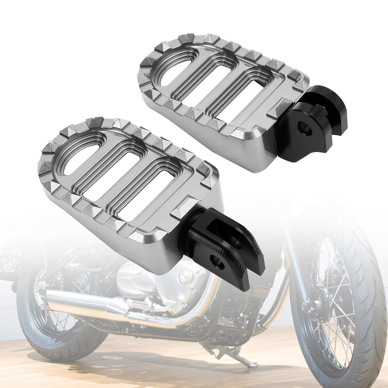 Front Footrests Foot Peg fit for Bonneville Bobber 2017-2023 Rocket 3R 2020-2023 SIL