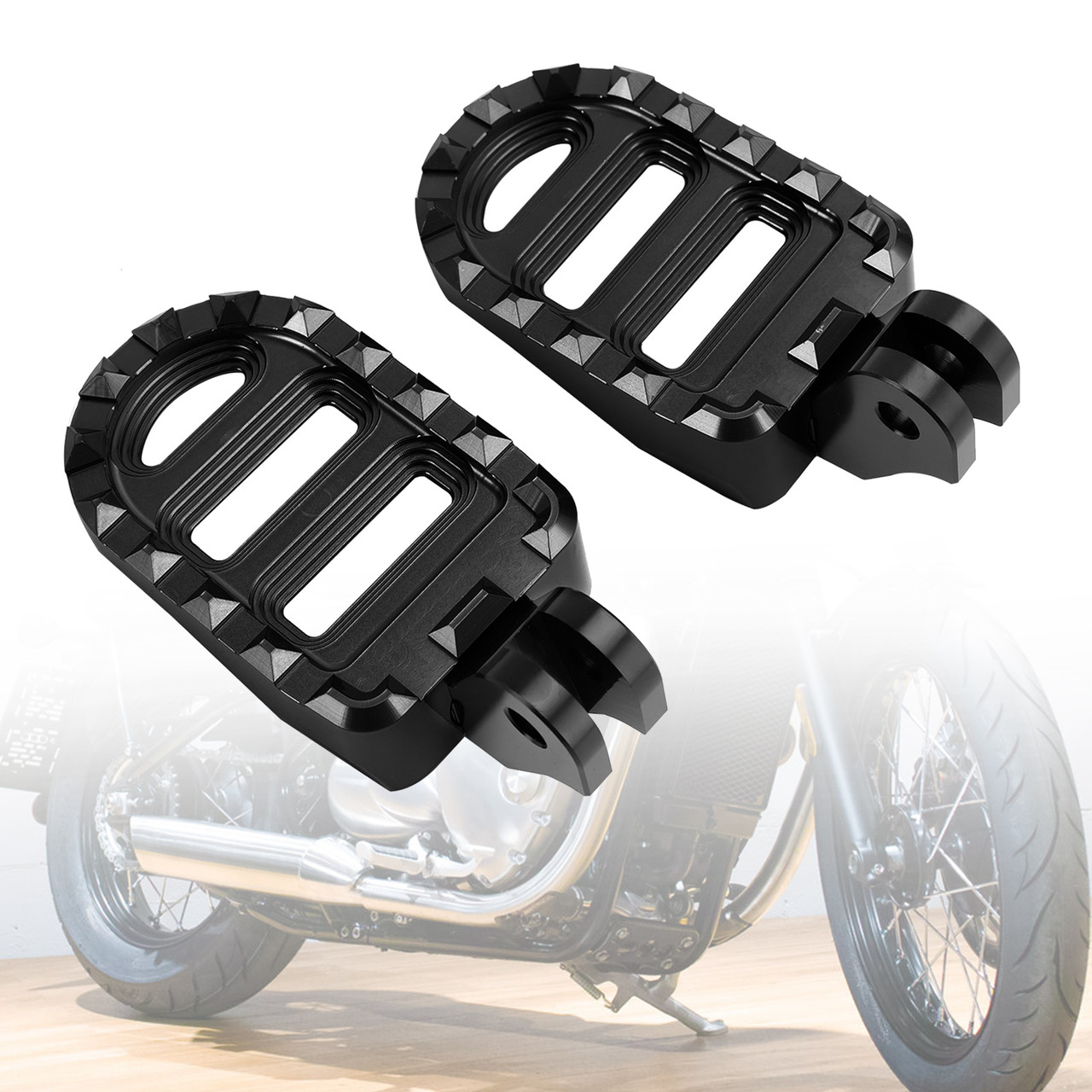 Front Footrests Foot Peg fit for Bonneville T100 T120 2016-2022 BLK