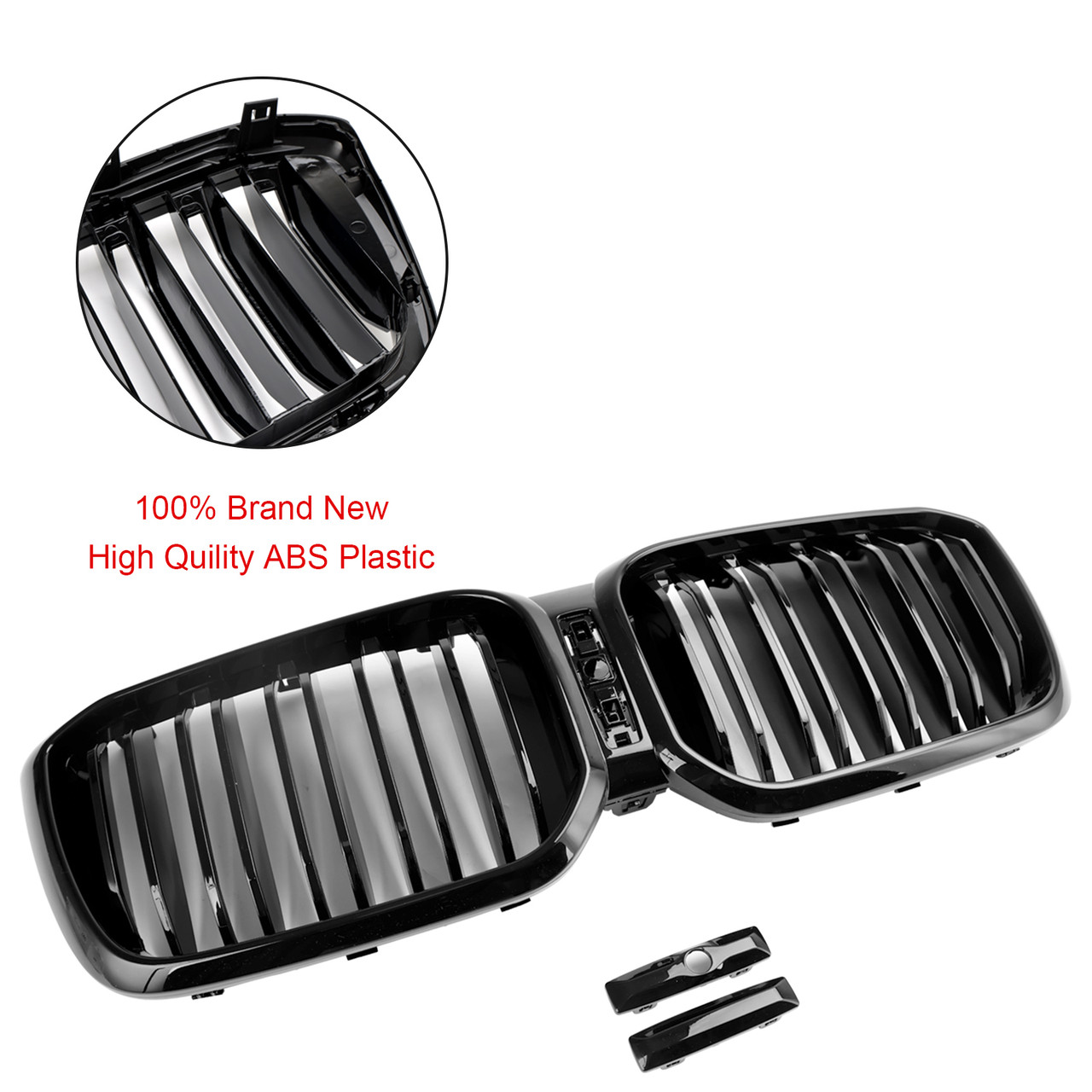 Gloss Black Front Kidney Grill Grille Fit BMW X3 X4 G01 G02 2022 2023