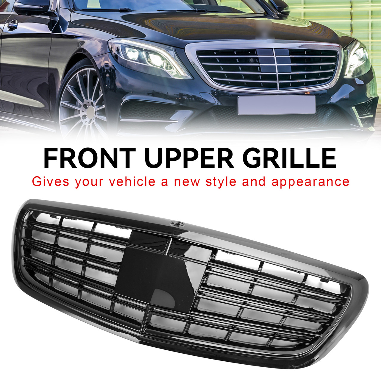 Front Grill Grille Fit Mercedes-Benz S-class W222 S500 S550 S600 2014-2020 W/ACC