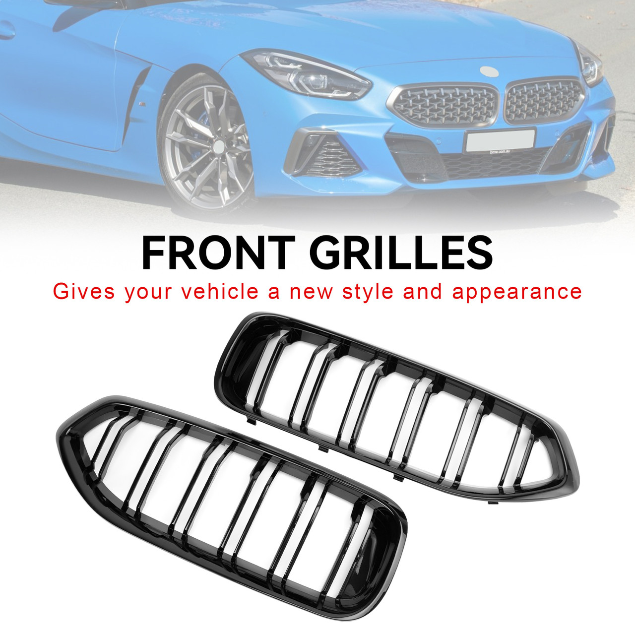 Gloss Black Front Kidney Grill Grille Fit BMW G29 Z4 20I 30I M40I 2019-2023