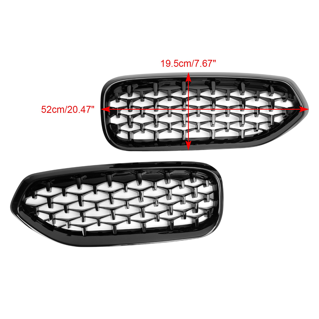 Diamond Style Gloss Black Front Kidney Grill Grille Fit BMW G29 Z4 2019-2023