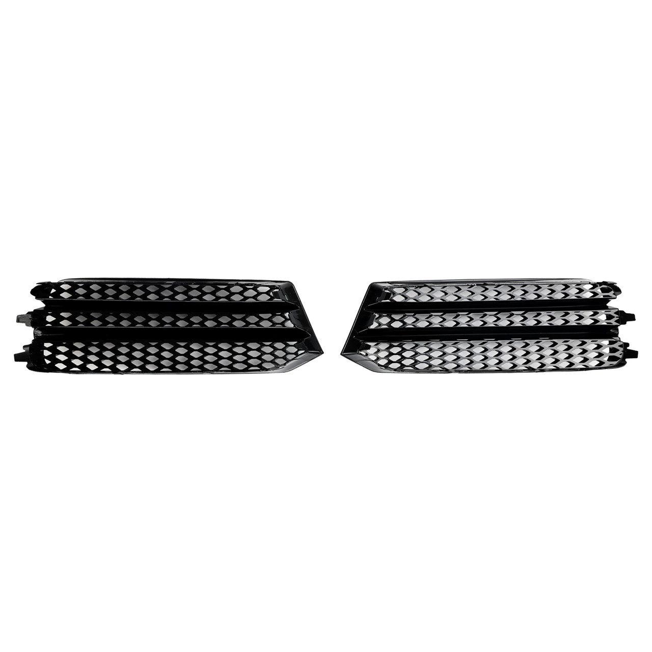 Pair Front Bumper Fog Light Cover Grill Grille Fit Audi A1 8X 2015-2018