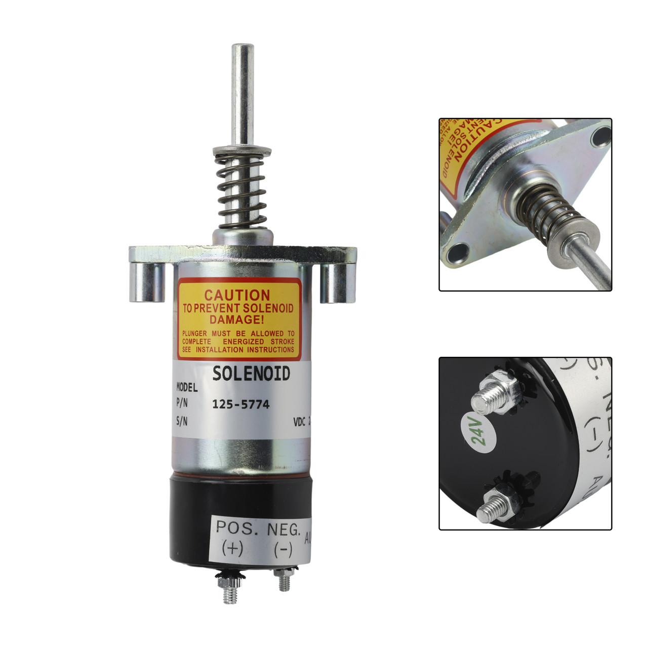 125-5774 24V Fuel Shut Off Solenoid For Caterpillar 3204 3304