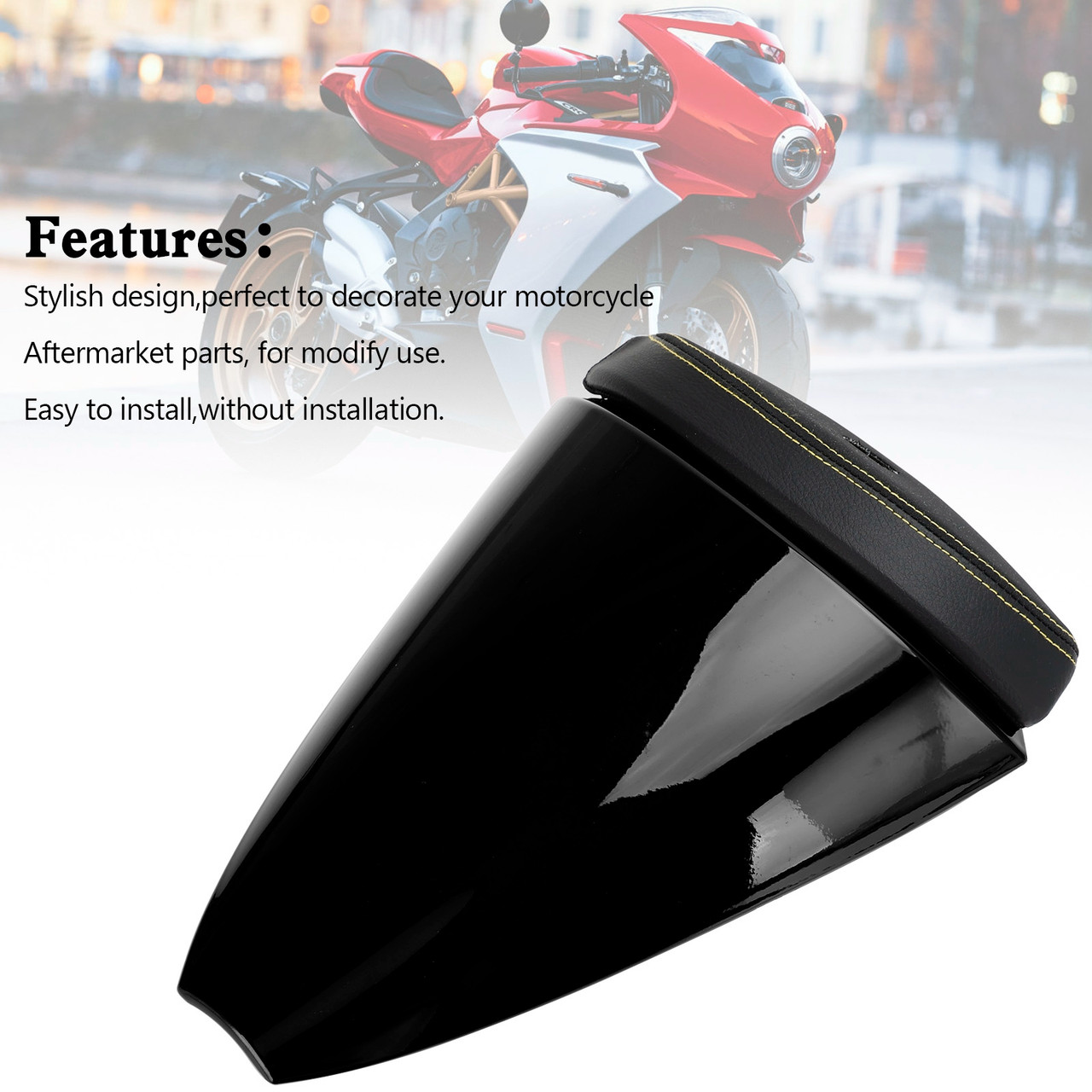 Tail Rear Seat Cover Fairing Cowl For MV Agusta Superveloce 800 2018-2023 BLK