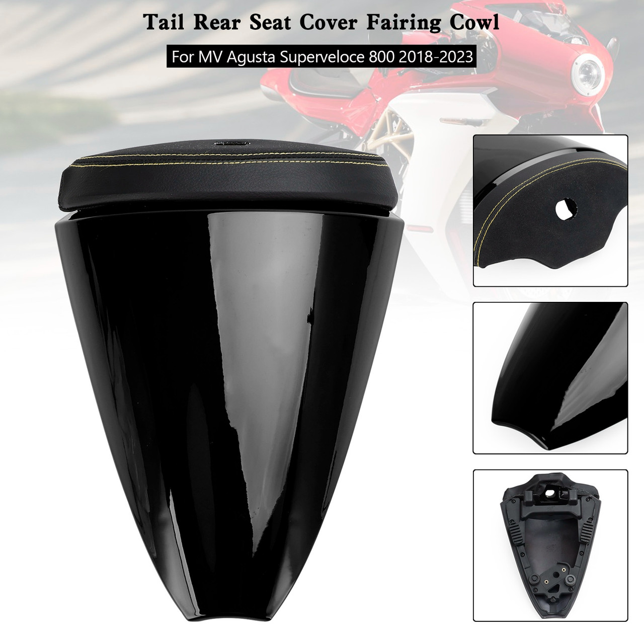 Tail Rear Seat Cover Fairing Cowl For MV Agusta Superveloce 800 2018-2023 BLK