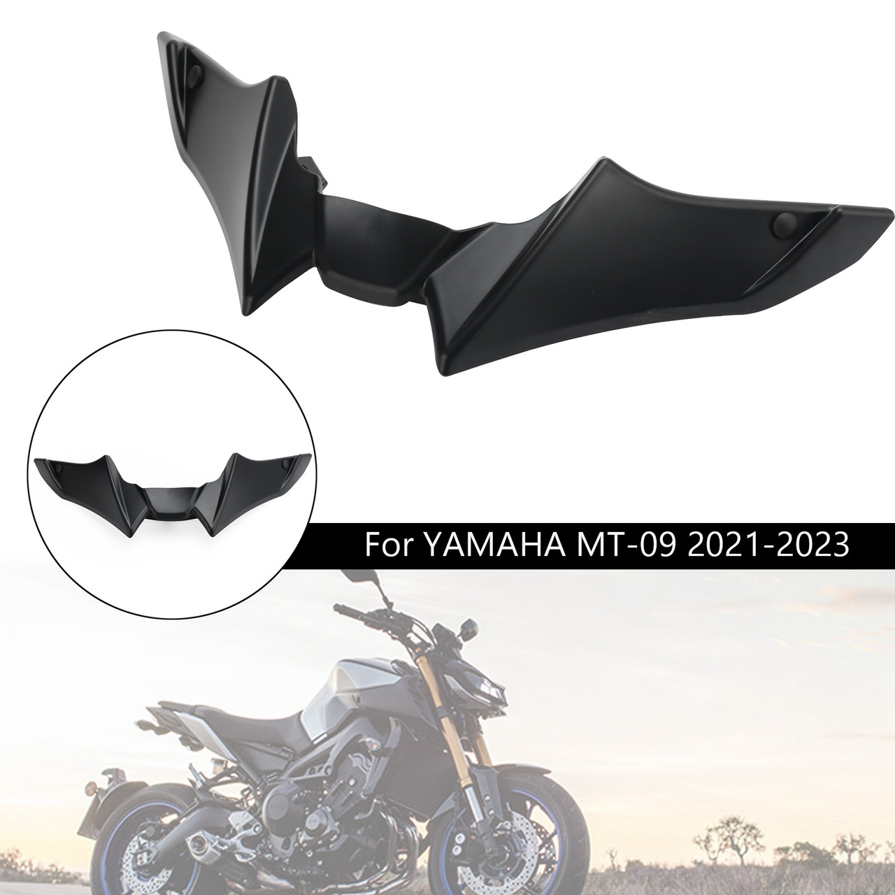 Front Fender Beak Lip Nose Cone Cover Spoilers For YAMAHA MT-09 MT09 2021-2023