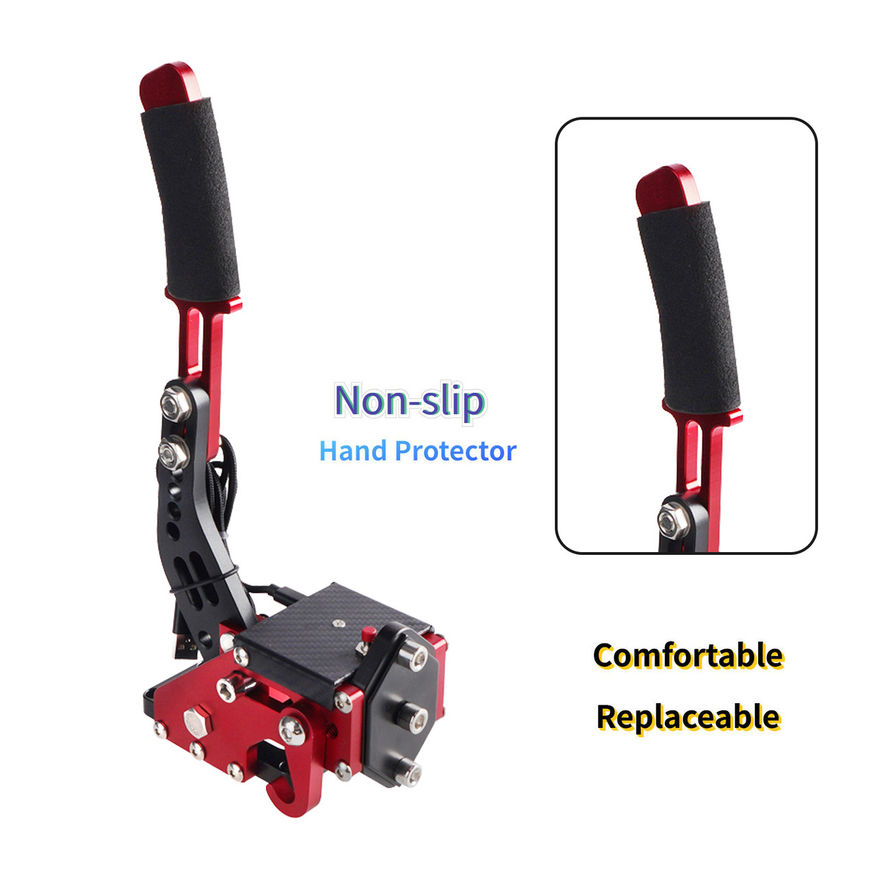 14Bit PS4/PS5 PS USB3.0 SIM Handbrake for Racing Games Thrustmaster T300RS Red