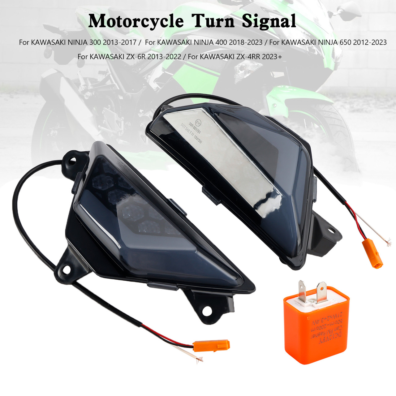 LED Front Turn Signal Light For KAWASAKI NINJA 300 400 650