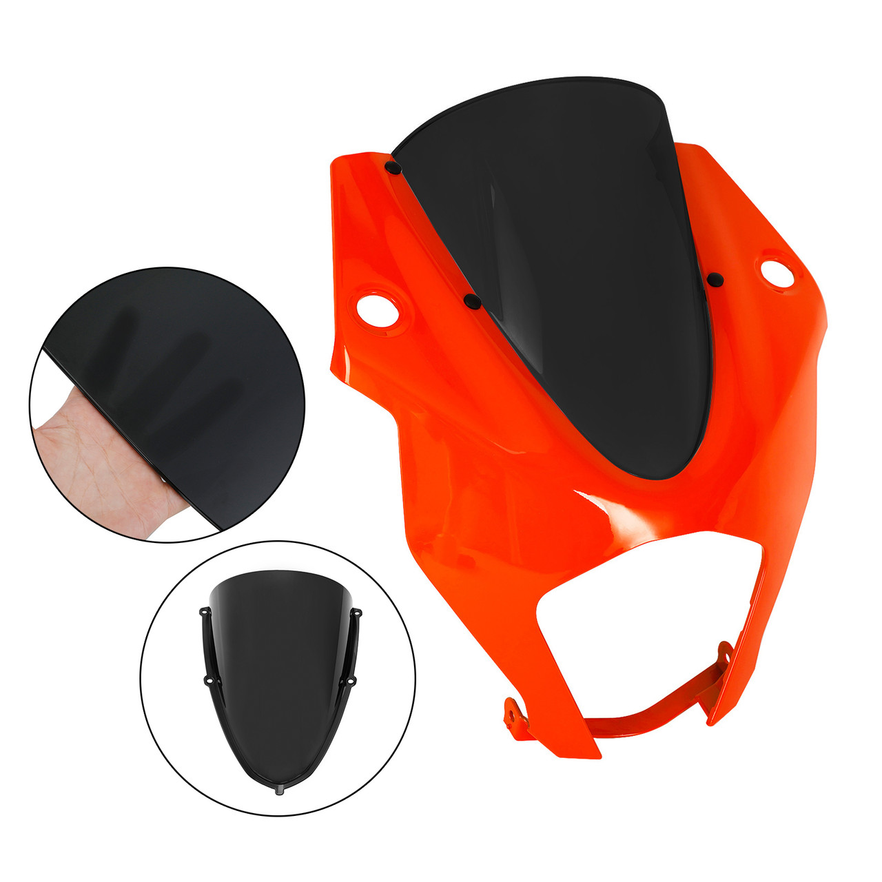 Windshield WindScreen Headlight Fairing Cover fit for RC390 2022-2023 C