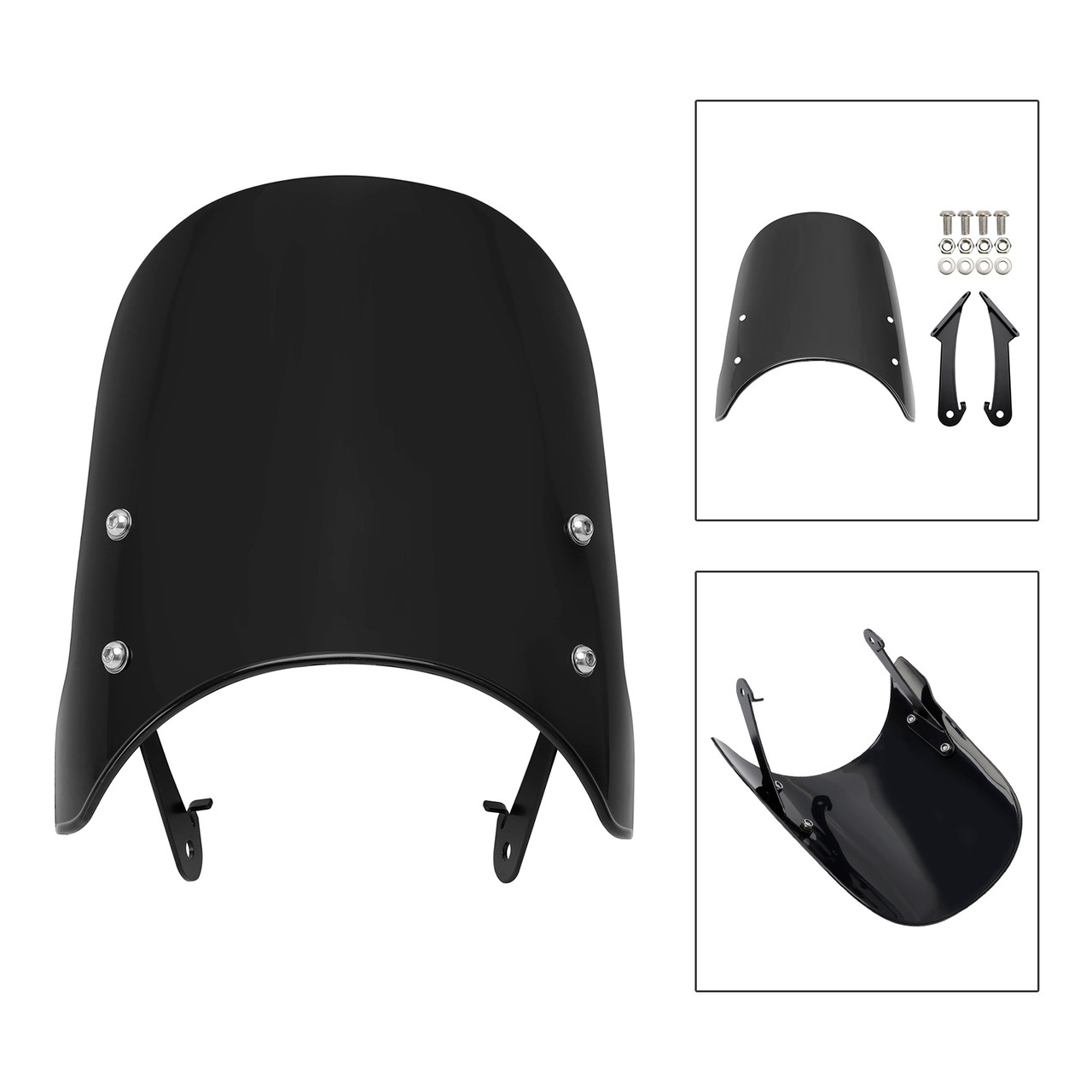 ABS Motorcycle Windshield WindScreen fit for YAMAHA XSR 900 2022-2023 BLK