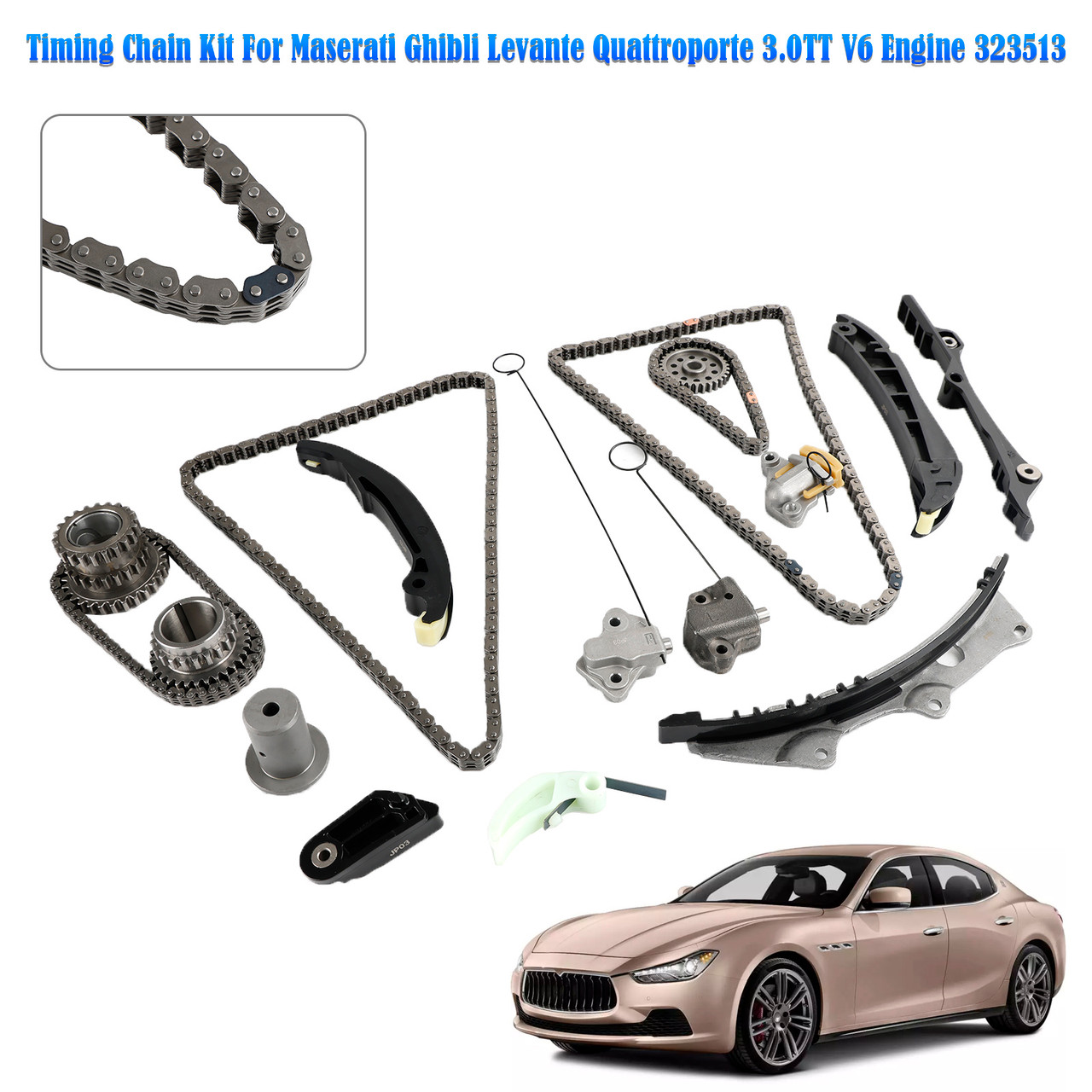 Timing Chain Kit For Maserati Ghibli Levante Quattroporte 3.0TT V6 Engine 323513