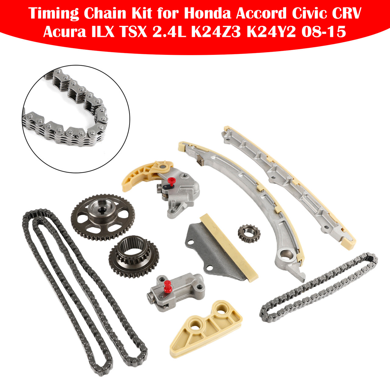 Timing Chain Kit for Honda Accord Civic CRV Acura ILX TSX 2.4L K24Z3 K24Y2 08-15