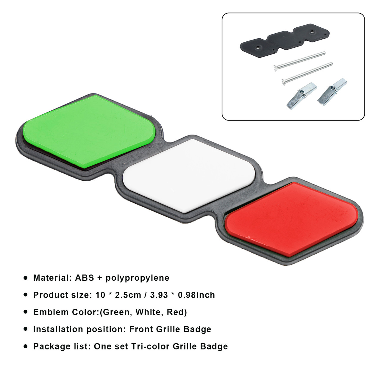 Tri-Color Grille Badge Emblem Car Accessories for Toyota Tacoma TRD Tundra RAV4 E