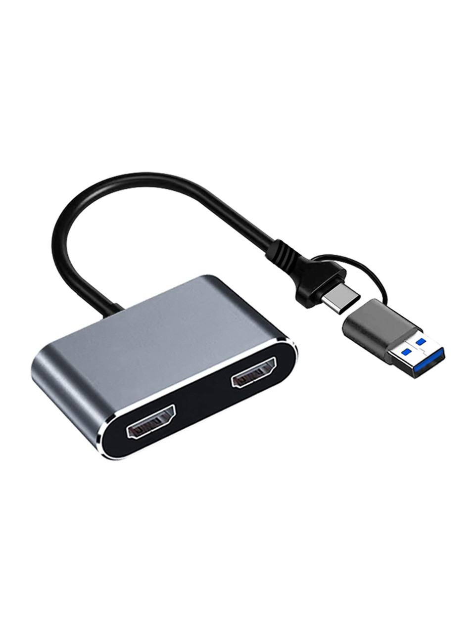 USB3.0 Type-C to Dual 1080P HD Converter Notebook Same Screen Display Extension