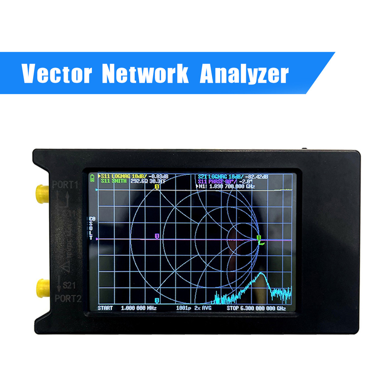 6.3GHz 4" Vector Network Analyzer HF VHF UHF Antenna Analyzer NanoVNA