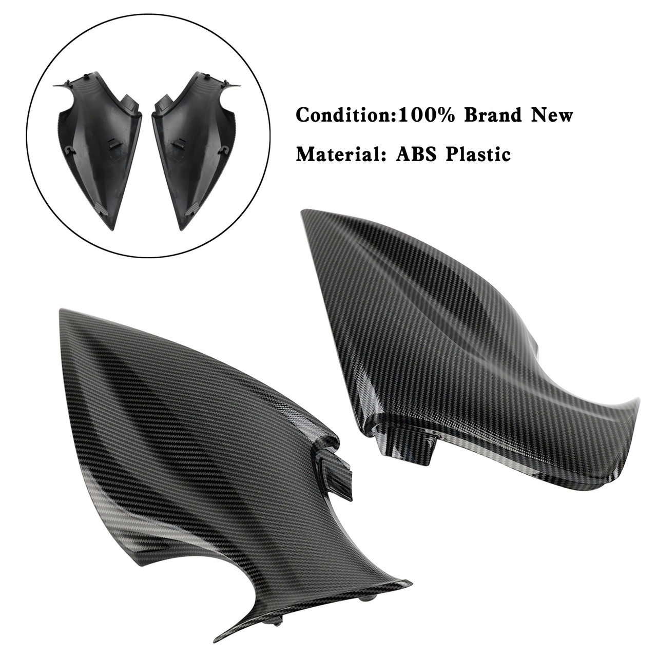 Carbon Front Side Tank Cover Fairing Panel For Suzuki GSX-S 1000 2015-2020