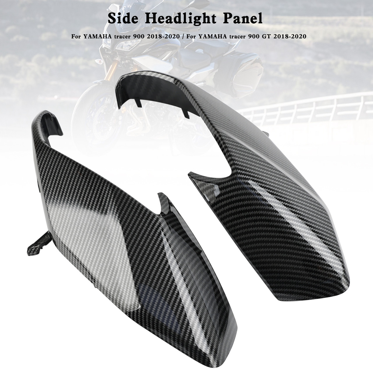 Carbon Front Side Headlight Panel For Yamaha Tracer 900 / GT 2018-2020