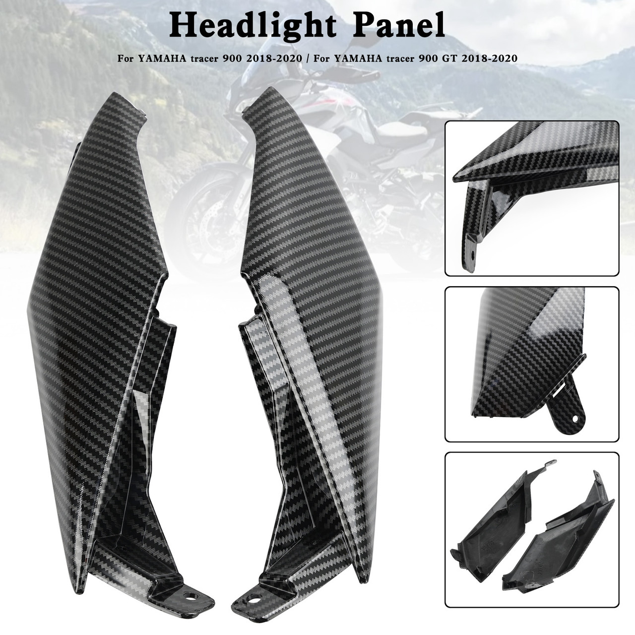 Carbon Cover Headlight Panel Fairing For Yamaha Tracer 900 / GT 2018-2020
