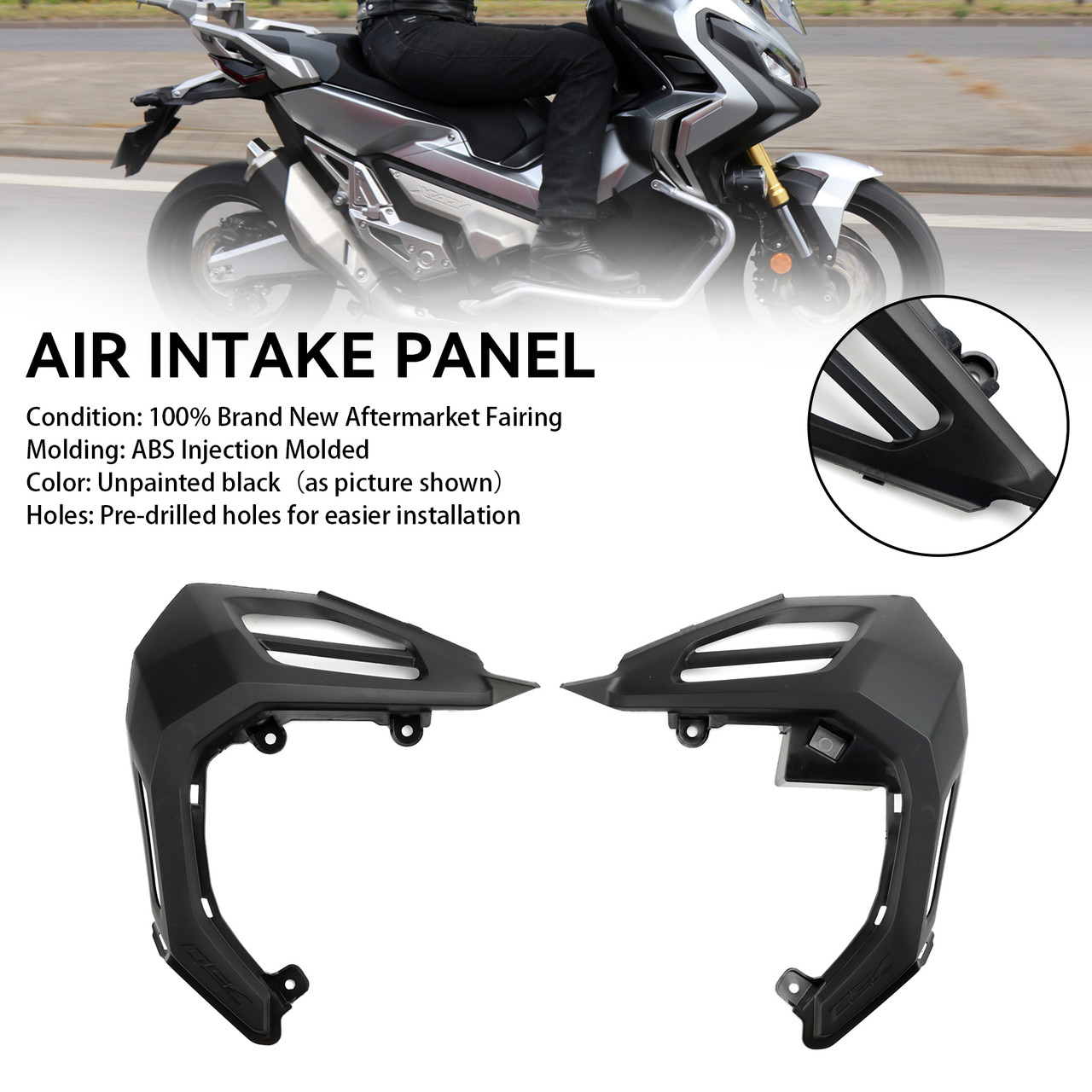 Unpainted Side Air Intake Vent Panel Cover Fairing for Honda X-ADV 750 2021-2023