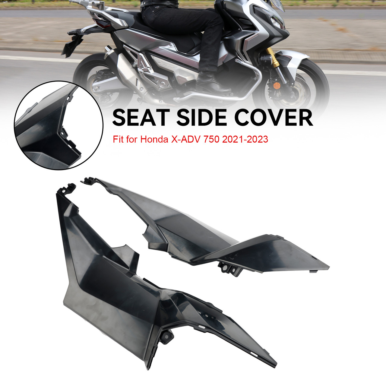 Unpainted Seat Side Cover Panel Fairing Cowl for Honda X-ADV 750 2021-2023