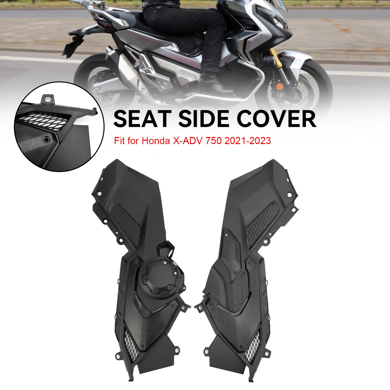 Unpainted side pedal Upper Cover Panel Fairing Cowl for Honda X-ADV 750 2021-2023