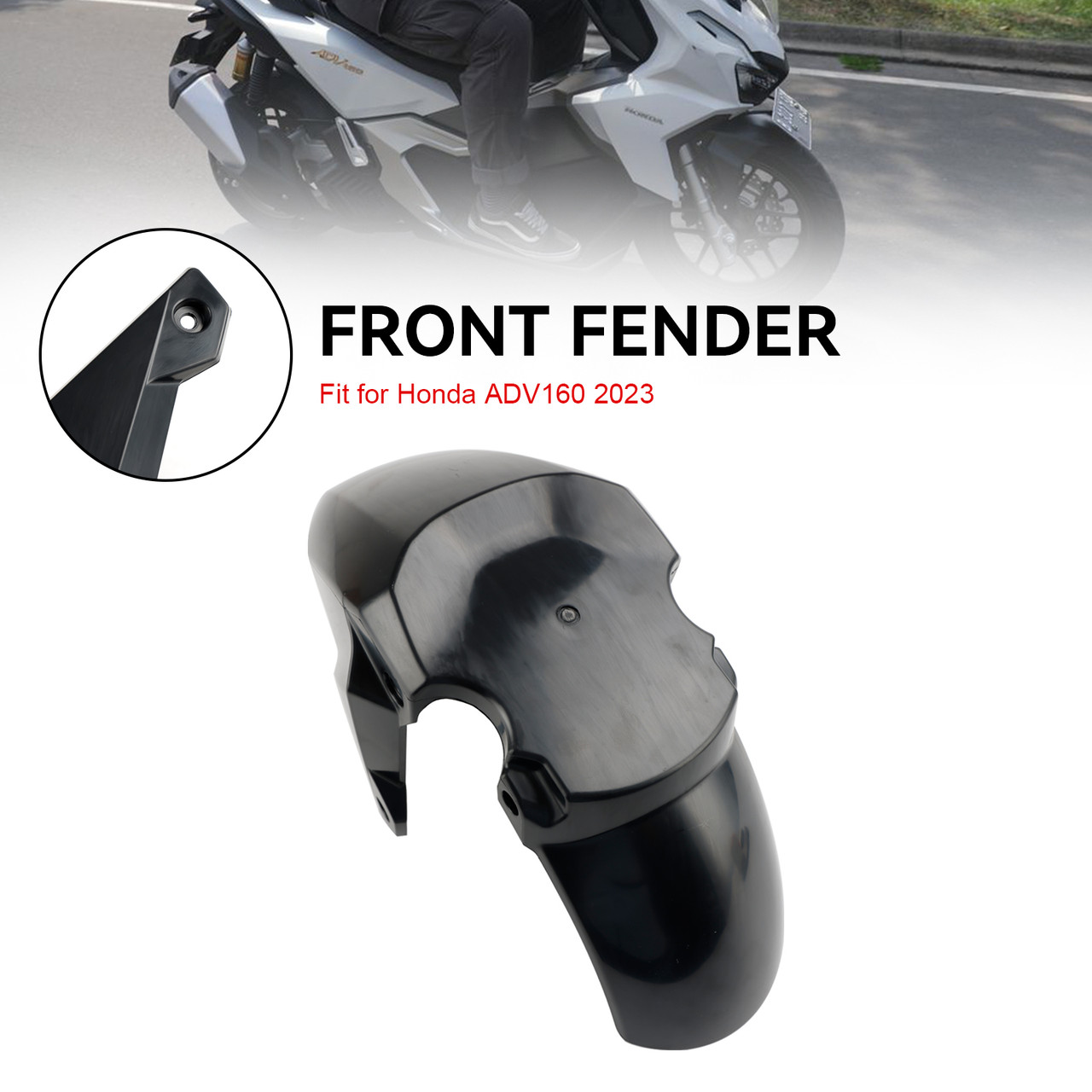 Unpainted ABS Front Fender Mudguard Fit For Honda ADV 160 2023