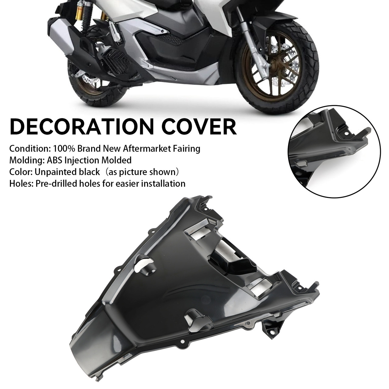 Unpainted ABS Front Headlight Nose Cover Protector for Honda ADV 160 2023