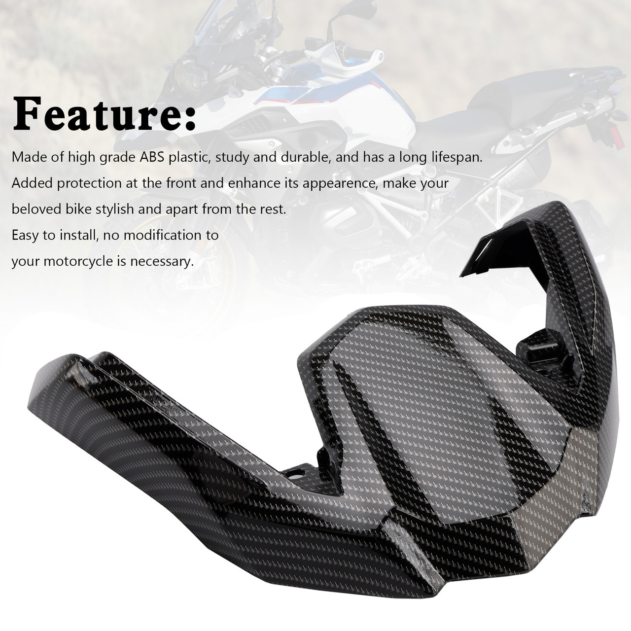 Carbon Mudguard Extension Beak Nose For BMW R1200 R1250 GS Adventure 2014-2022