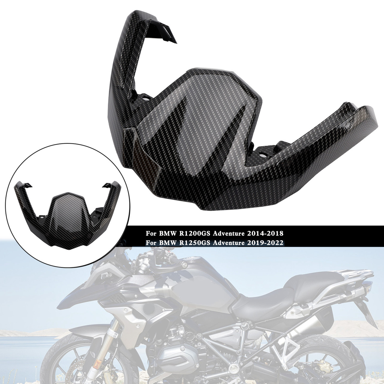Carbon Mudguard Extension Beak Nose For BMW R1200 R1250 GS Adventure 2014-2022
