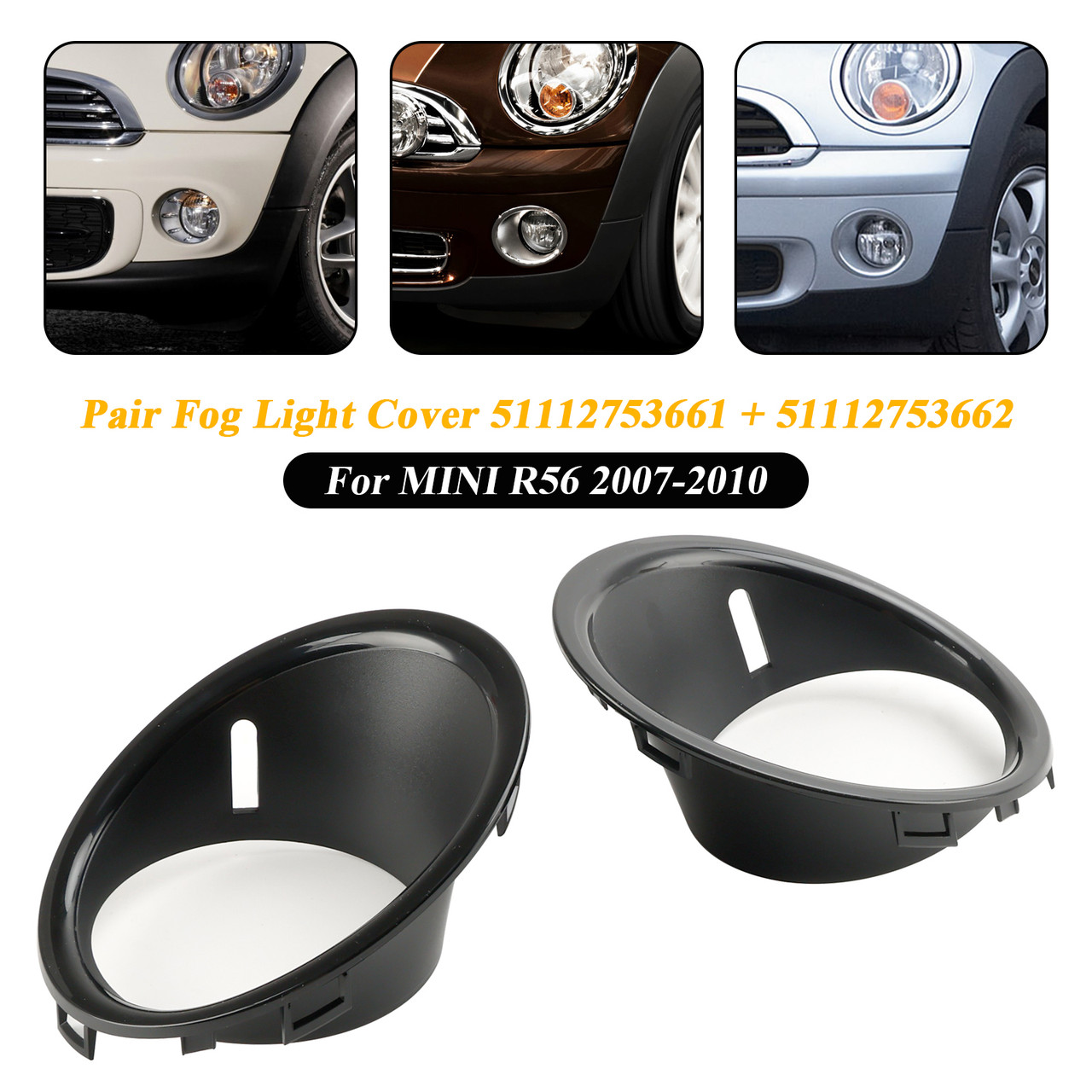 とと Front Bumper Fog Light Lamp Cover Bezel For Mini Cooper R55 R56