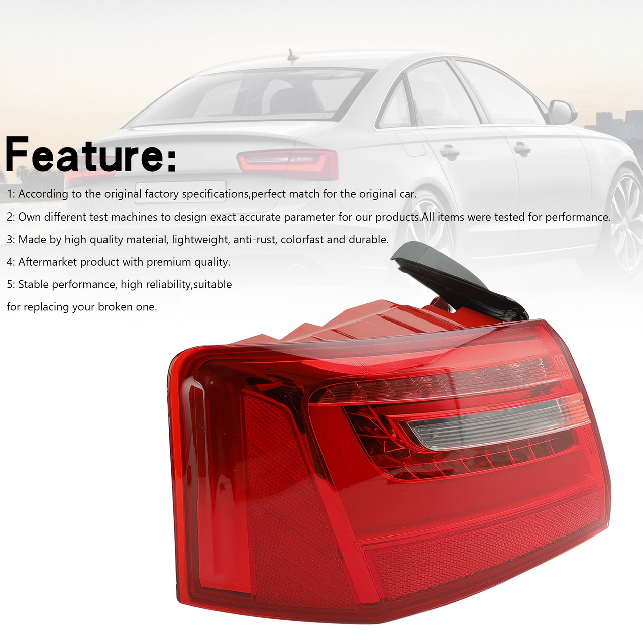 Car Left Outer LED Taillight Brake Light 4GD945095 For AUDI A6 2012-2015