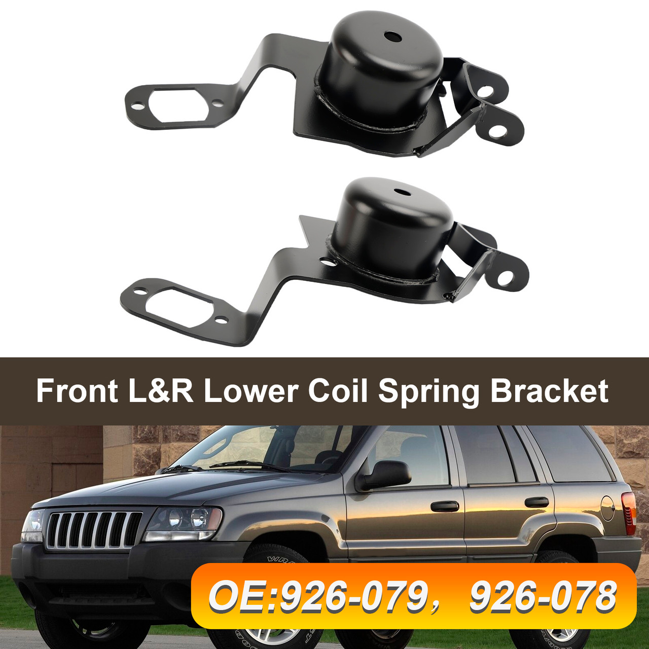 Pair Front Lower Coil Spring Bracket For Jeep Grand Cherokee 99-04