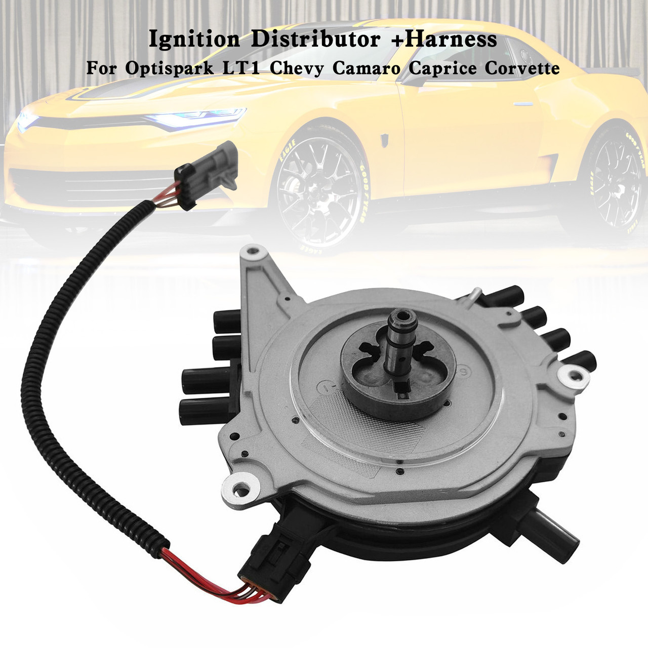 Ignition Distributor +Harness For Optispark LT1 Chevy Camaro
