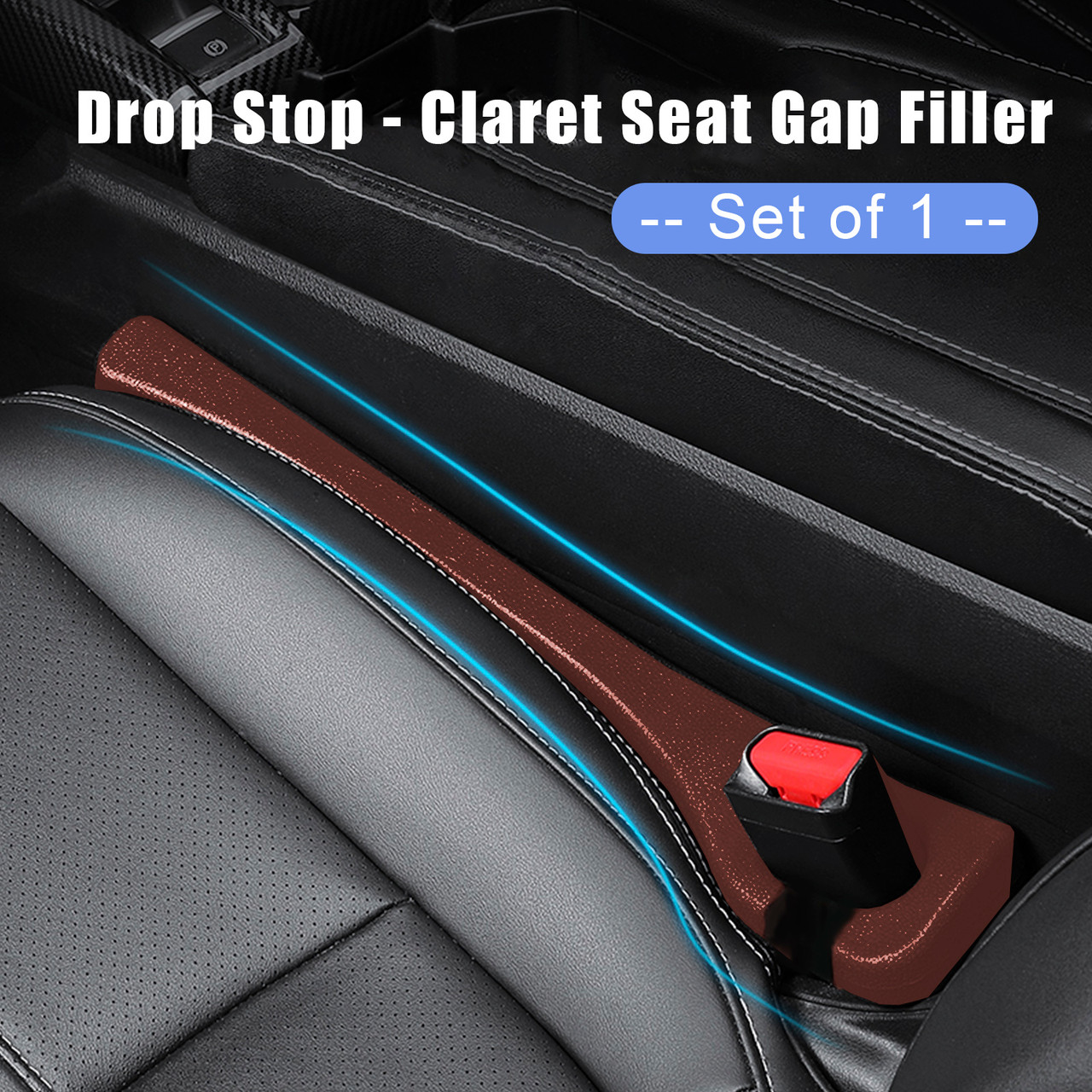 Claret Car Seat Gaps Filler Crevice Blocker Console Side Fill Strip Universal