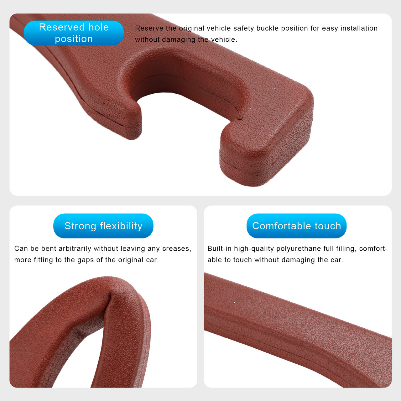 Claret Car Seat Gaps Filler Crevice Blocker Console Side Fill Strip Universal