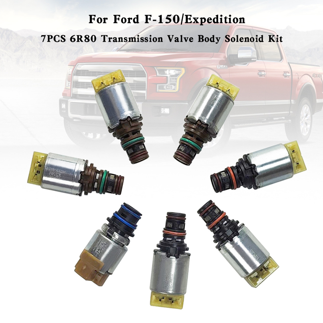 7PCS 6R80 Transmission Valve Body Solenoid Kit For Ford F-150/Expedition