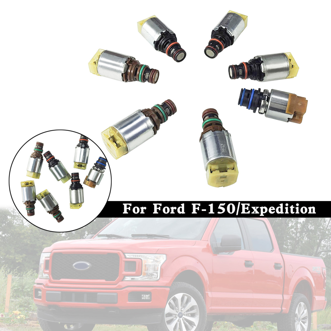 7PCS 6R80 Transmission Valve Body Solenoid Kit For Ford F-150/Expedition