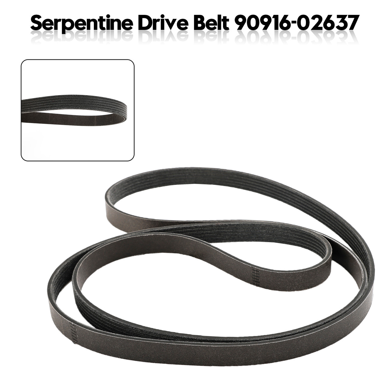 Engine Serpentine V-Belt 90916-02637 For Lexus LS460 4.6L V8 2007-2015