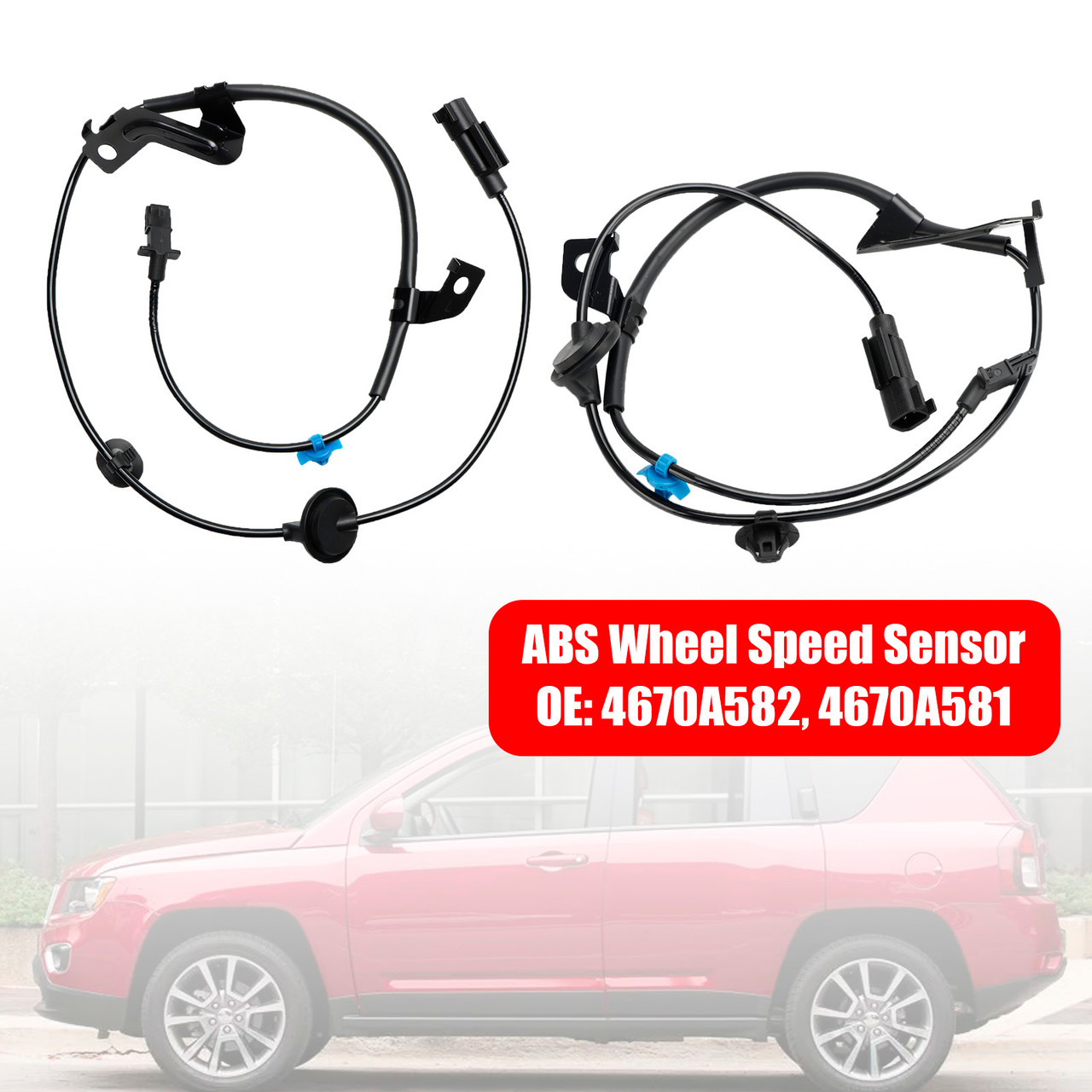 2Pcs Rear Left&Right ABS Wheel Speed Sensor For Jeep Compassm Mk49 Patriotm Mk7